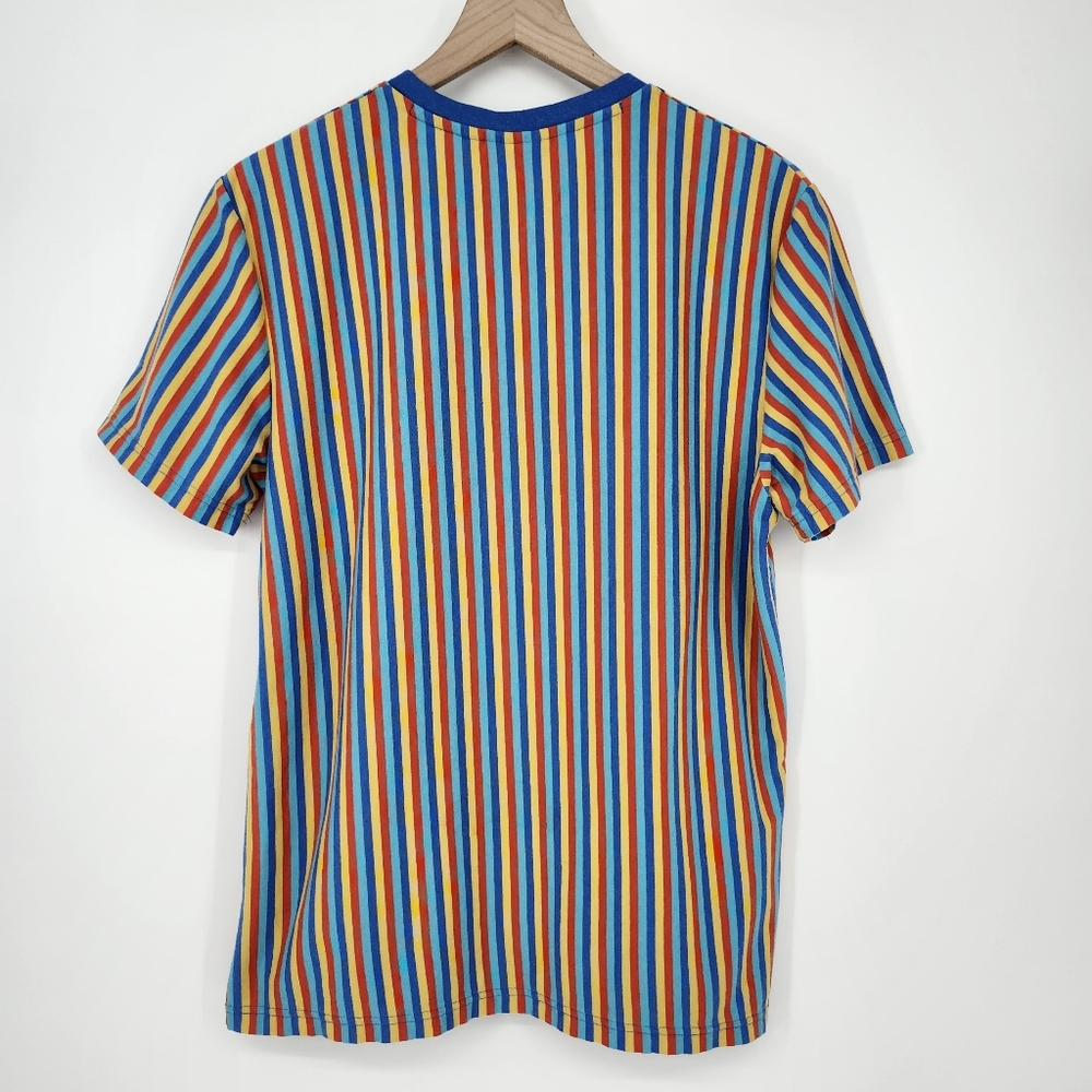 Nickelodeon Spongebob Squarepants T-Shirt Size M Bright Stripe Kidcore Rainbow - Picture 6 of 6